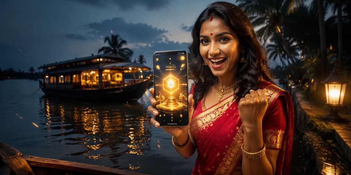 Serene Kerala backwaters with mindful sports betting